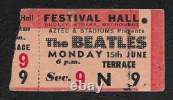 Beatles original rare concert ticket, Melbourne 1964, Australia Tour John Lennon