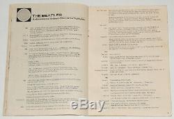 Beatles original rare vintage Concert Programme, Manila 1966, John Lennon Tour