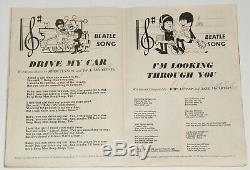 Beatles original rare vintage Concert Programme, Manila 1966, John Lennon Tour