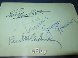 Beatles signed (PSA/DNA) Paul McCartney John Lennon George Harrison Ringo Starr