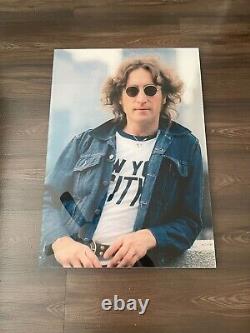 Beautiful John Lennon NY Photo Plexi-Glass Art (21x31in) / The Beatles