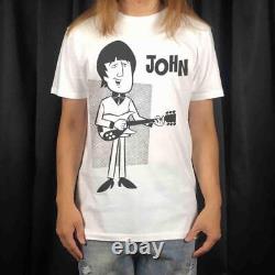 Big Print Beatles John Lennon Cartoon Anime T-Shirt