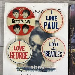 Billy Joel, Eric Clapton John Lennon + More Lot Of 8 Sheet Music + Beatles Pins