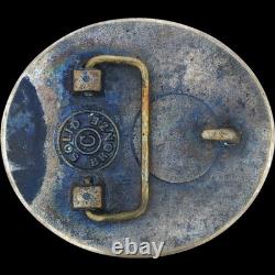 Bronze John Lennon Peace Love Music Tribute Beatles Rock Singer Vtg Belt Buckle