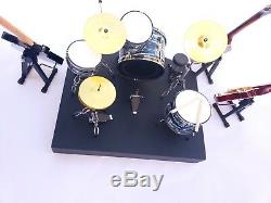 Complete set Miniature Drum JOHN LENNON RINGO STARR LUDWIG BEATLES. Mini Art