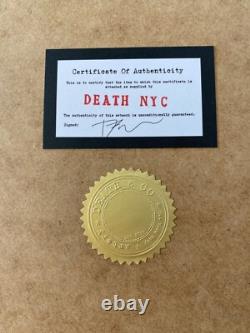 DEATH NYC Hand Signed LARGE Print Framed 16x20in COA JOHN LENNON THE BEATLES #7