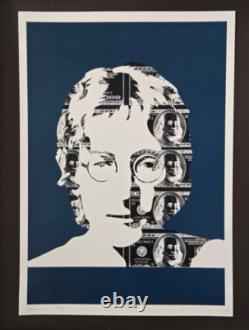 DEATH NYC Hand Signed LARGE Print Framed 16x20in COA JOHN LENNON THE BEATLES #7