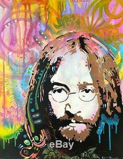 Dean Russo Art Original Artwork on Paper John Lennon Beatles Portrait Music