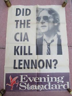 Did the CIA Kill John Lennon July 17 1989 Evening Standard Poster Fenton Bresler