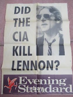 Did the CIA Kill John Lennon July 17 1989 Evening Standard Poster Fenton Bresler