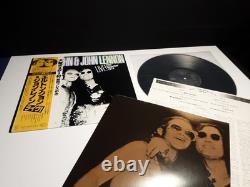 ELTON JOHN and JOHN LENNON Live Lp Japan Obi- Beatles 1974 Yellow Poster