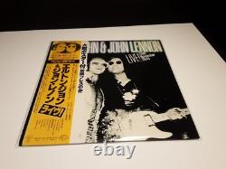 ELTON JOHN and JOHN LENNON Live Lp Japan Obi- Beatles 1974 Yellow Poster