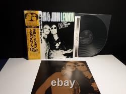 ELTON JOHN and JOHN LENNON Live Lp Japan Obi-NM-Beatles 1974 Yellow Poster