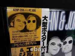 ELTON JOHN and JOHN LENNON Live Lp Japan Obi-NM-Beatles 1974 Yellow Poster