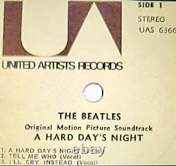 Ex/nm Beatles'a Hard Days Night' With 4 Rare Errors Tell Me Who & I Cry Instead