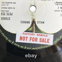 Factory Sample Not For Sale Sticker John Lennon Walls And Bridges 1974 Vinyl 12