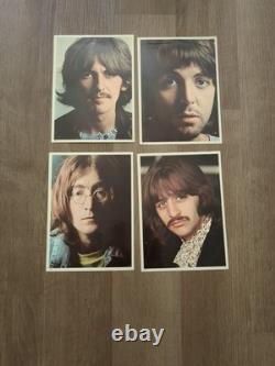 Four individual color portraits of George Harrison, Paul McCartney &John Lennon