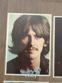 Four individual color portraits of George Harrison, Paul McCartney &John Lennon