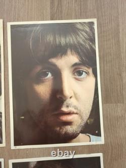 Four individual color portraits of George Harrison, Paul McCartney &John Lennon