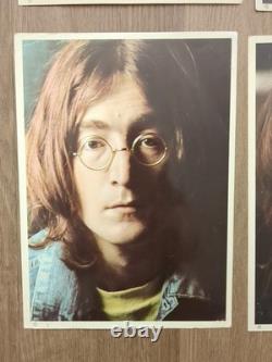 Four individual color portraits of George Harrison, Paul McCartney &John Lennon
