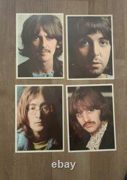 Four individual color portraits of George Harrison, Paul McCartney &John Lennon