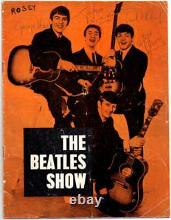 Full Set Of Beatles Autographs All Signed By John Lennon Concert Programme 1963