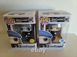 Funko POP! Rocks JOHN LENNON Shop Exclusive CHASE and Common with protectors