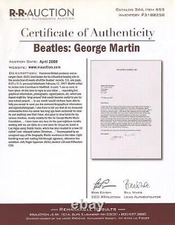 GEORGE MARTIN Autographed Signed Letter Beatles Paul McCartney John Lennon