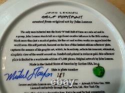 Gartlan John Lennon Beatles Self Portrait 1998 Collectors Plate ARTIST REMARQUED