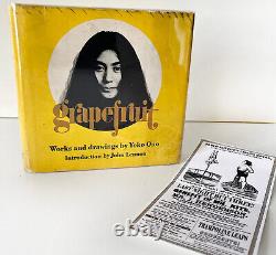 Grapefruit by Yoko Ono Intro by Beatles John Lennon 1970 Stated First Edition