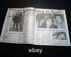 Great JOHN LENNON The Beatles Rock Band Singer Assassination 1980 New York Post