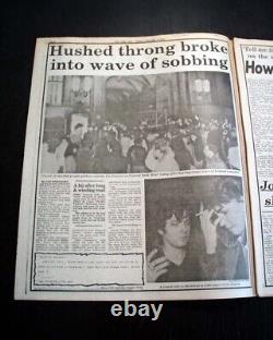 Great JOHN LENNON The Beatles Rock Band Singer Assassination 1980 New York Post