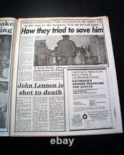 Great JOHN LENNON The Beatles Rock Band Singer Assassination 1980 New York Post