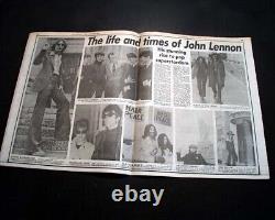 Great JOHN LENNON The Beatles Rock Band Singer Assassination 1980 New York Post