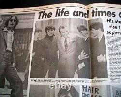 Great JOHN LENNON The Beatles Rock Band Singer Assassination 1980 New York Post