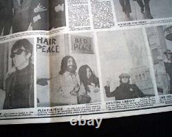Great JOHN LENNON The Beatles Rock Band Singer Assassination 1980 New York Post
