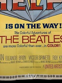 HELP Original Six Sheet Movie Poster (Fine+) 1965 John Lennon BEATLES Ringo 6SH