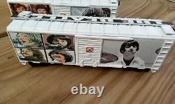 HO scale train boxcar set THE BEATLES John Lennon Paul McCartney model railroad