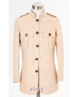 Handmade John Lennon Shea Stadium Beige The Beatles Jacket