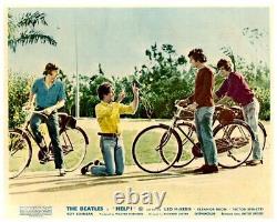 Help! Original Lobby Card The Beatles 1965 John Lennon Paul McCartney peace sign
