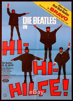 Help The Beatles John Lennon 1965 German A1 Movie Poster Near Mint
