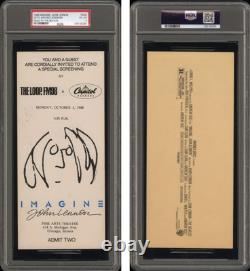 IMAGINE JOHN LENNON / 1988 Advance Screening Movie Ticket, BEATLES, PSA 4