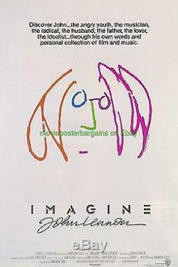 IMAGINE MOVIE POSTER 27x41 ORIGINAL PINK HAIR STYLE JOHN LENNON 1988 THE BEATLES