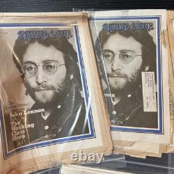 Iconic Rolling Stone Magazine Lot John Lennon & Beatles Vintage Collection