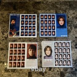 International collectors society stamps Lot Of 32 The Beatles John Lennon