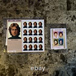 International collectors society stamps Lot Of 32 The Beatles John Lennon