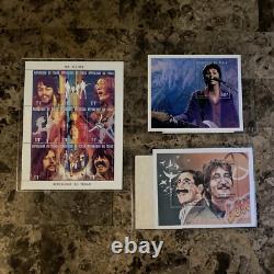 International collectors society stamps Lot Of 32 The Beatles John Lennon