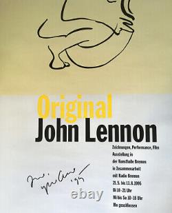 JOHN LENNON Art Gallery Exhibition Poster HAND SIGNED BY YOKO ONO The Beatles