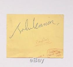 JOHN LENNON BEATLES Vintage Signed Album Page 1963 BAS BECKETT LOA A74804