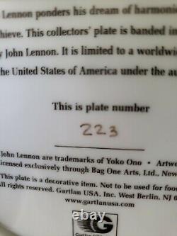 JOHN LENNON / BEATLES imagine all the people 8 plate LTD #223 Excellent Cond